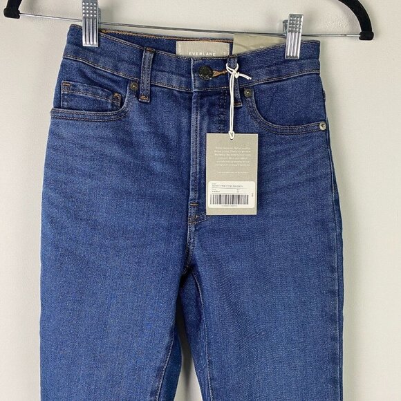 Everlane The High Rise Skinny Jeans Womens 23T 23 Tall Blue Medium Wash Stretch - Picture 2 of 11